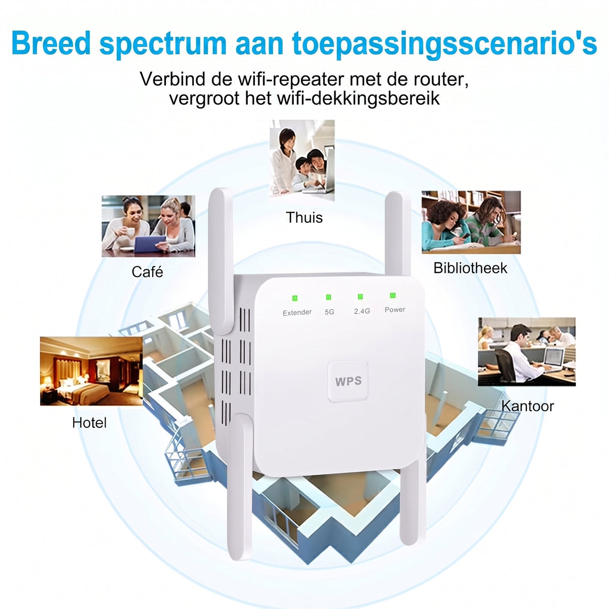 WiBoofy AC1200 WiFi Versterker
