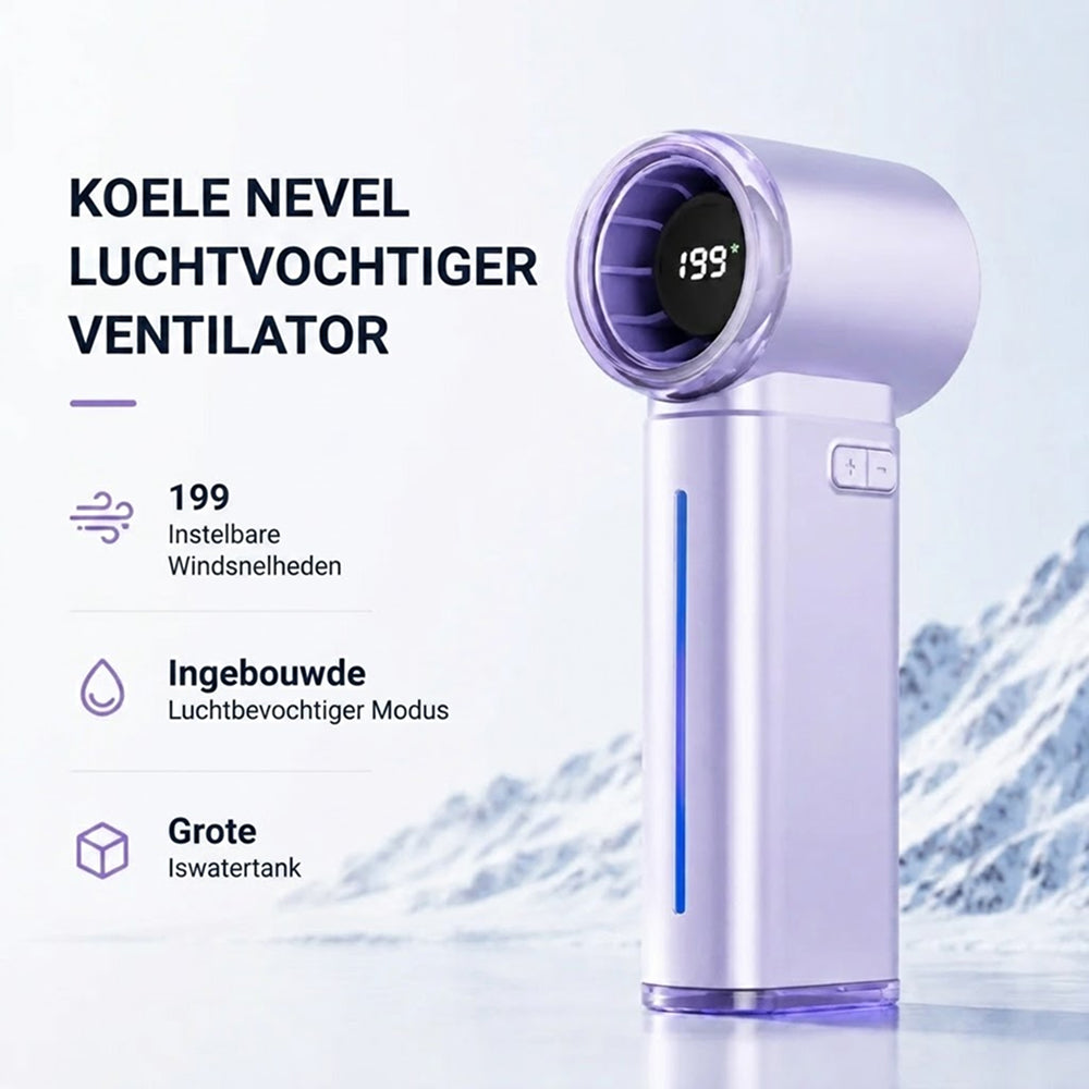 MistsyGo Draagbare Vernevelingsventilator