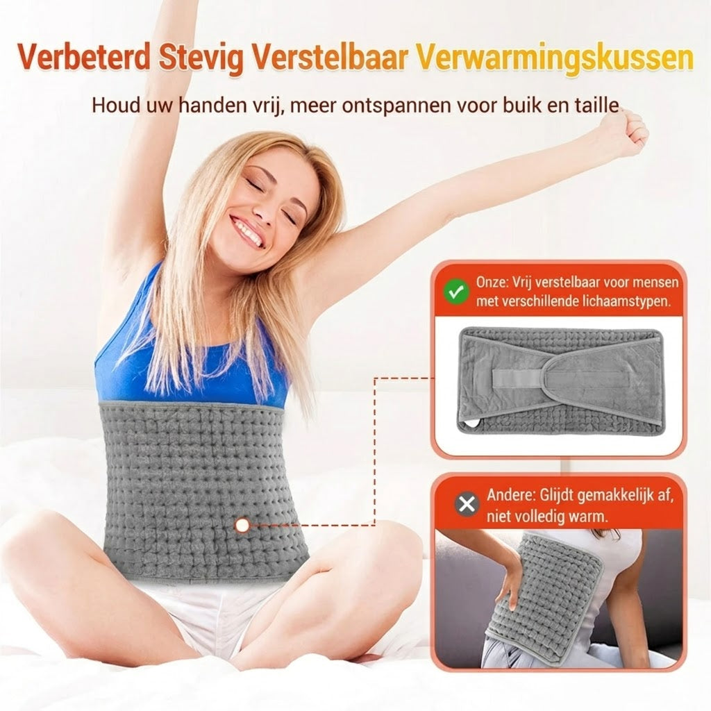 PaddiHeat Elektrisch Verwarmingskussen met Tailleband